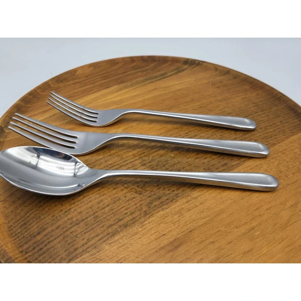 Mikasa Olivia Satin 1‎ Dinner Fork 1 Salad Fork 1 Soup Spoon Lot Stainless Steel